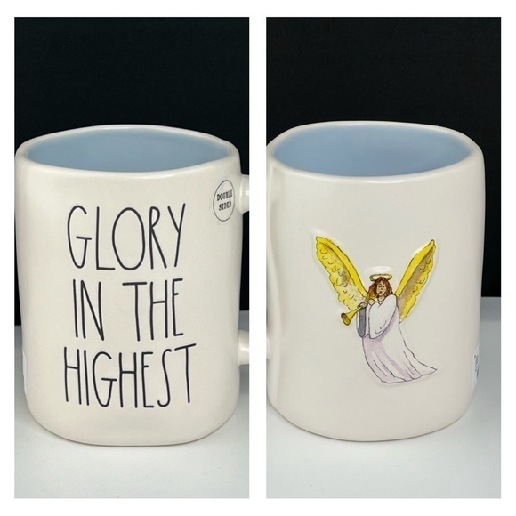 Rae Dunn - ‘Glory in the Highest’ Double sided ceramic mug. NWT - Picture 1 of 2